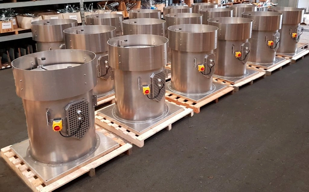 AIRAP industrial fans in the workshop